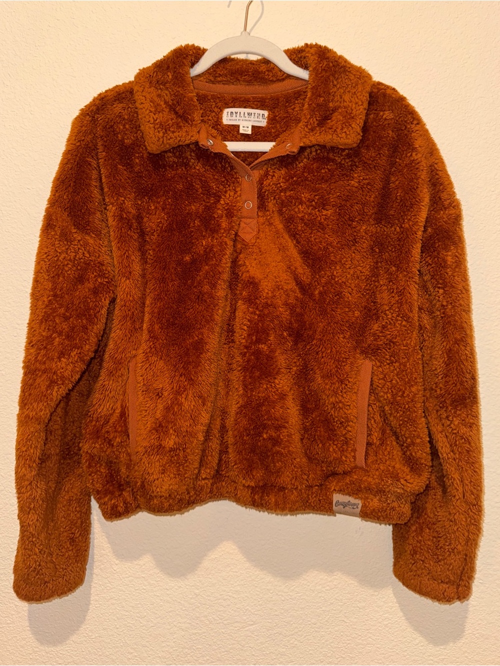 IDYLLWIND Fueled by Miranda Lambert Cozy Sherpa Pullover Jacket - Rust (medium)